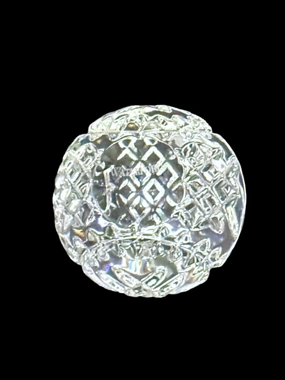 Waterford Crystal Faceted Round Starburst Paperweight